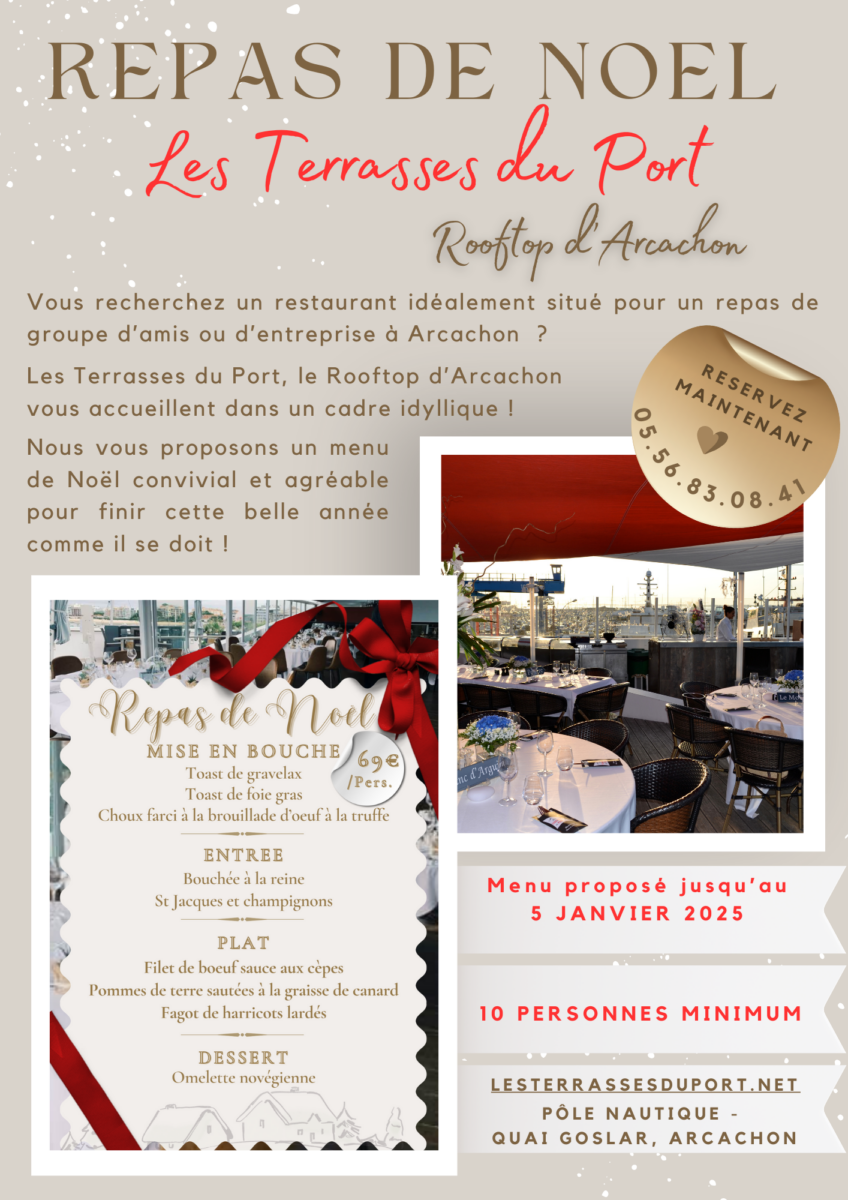 Les Terrasses Du Port Restaurant Bassin Darcachon Newsletter NOEL 2024