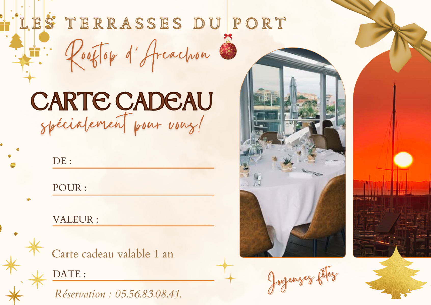 Les Terrasses Du Port Restaurant Bassin Darcachon Carte Cadeau 2023 3